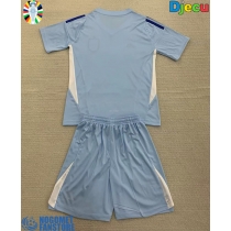 Španjolska Golmanski Domaci Dres za djecu EP 2024 Kratak Rukav (+ Kratke hlače)